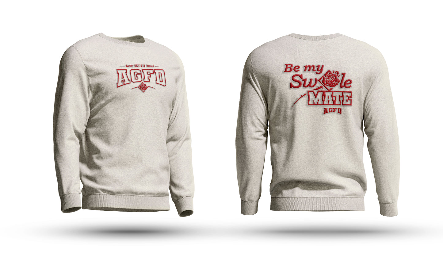 Swole Mate ValentineThemed Crewneck Sweatshirt